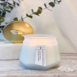 Moonstone Candle with Gold Lid